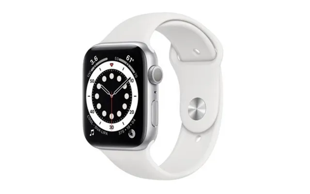 Apple Watch Series 6 Gps 44mm Silver Aluminium Case With White Sport Band