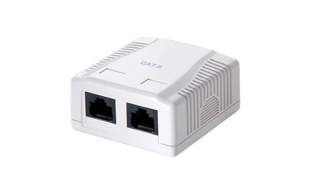 Cat.6 Wall Outlet 2 X Rj45 Utp - Pure White