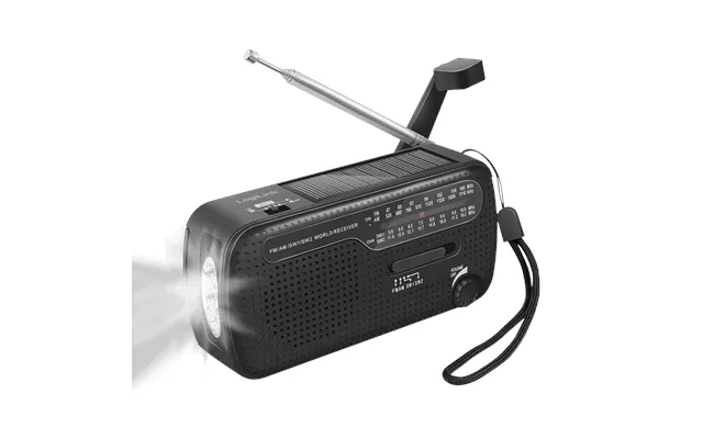 Dynamo Hand Crank Radio With Solar Panel And Flashlight