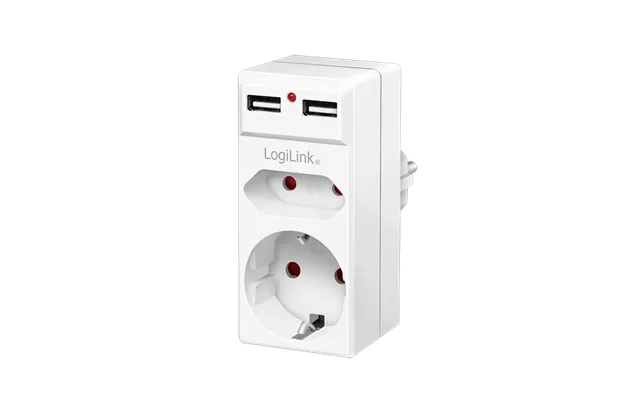 Logilink Socket Adapter - 1x Cee7 16 1x Cee7 3 2x Usb-a