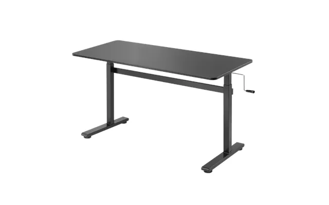 Manually Adjustable Sit-stand Desk - Black