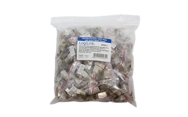 Modular Plug Cat.5e With Strain Relief Hood - 100 Pcs