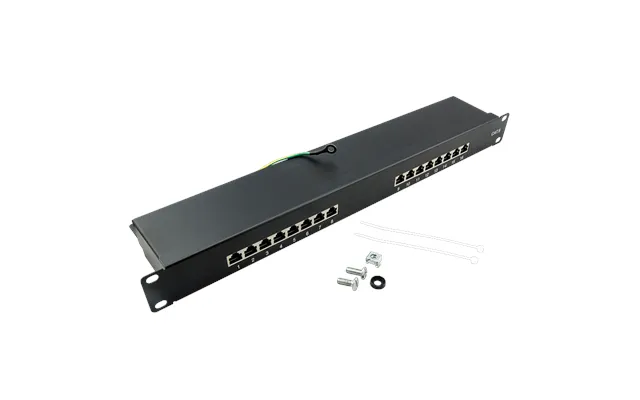 Patch Panel 19 -mounting Cat.6 Stp 16 Ports - Black