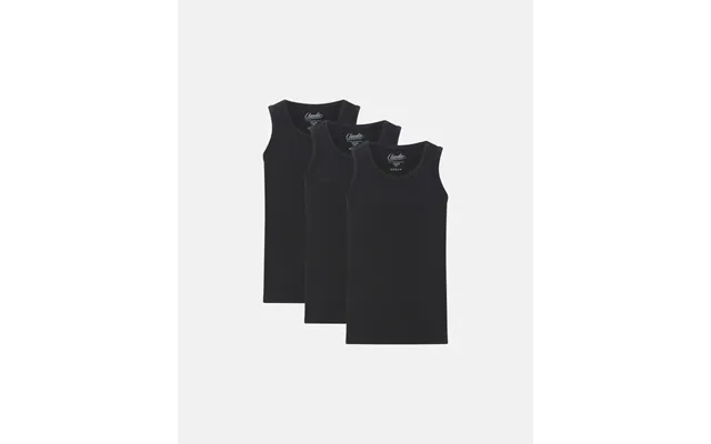 Tanktop Kids 3-pak Økologisk Bomuld Sort