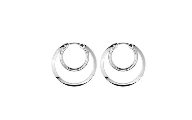 Ix Double Hoops Silver