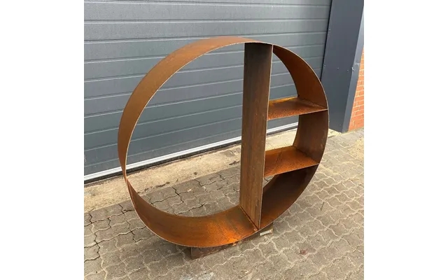 Fritstående Brændeskjul Diameter 127cm - Rust