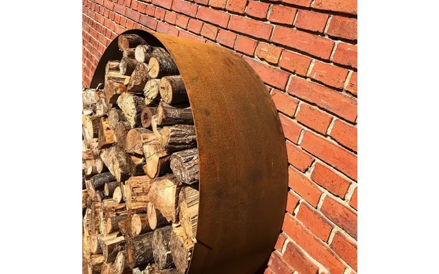Væghængt Brændeskjul Diameter 127cm - Rust