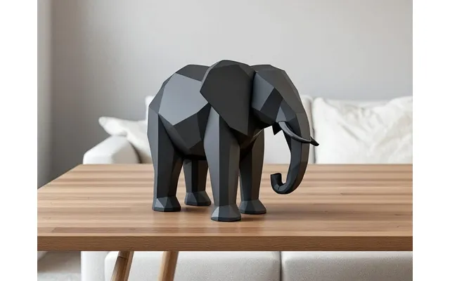 Delta Low-poly Elefant - Orange