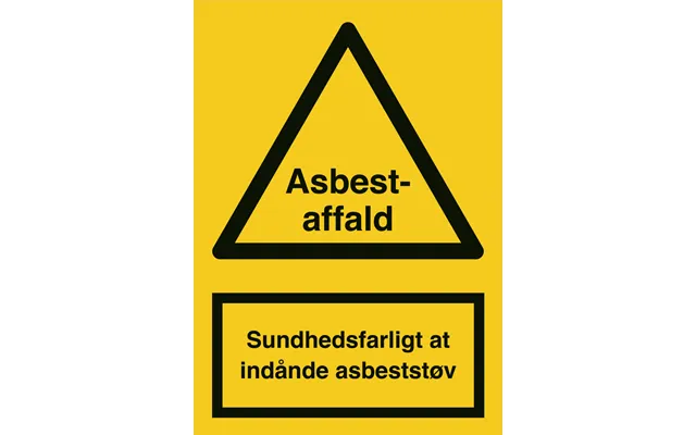 Advarselsskilt - Asbestaffald
