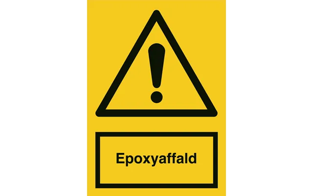 Advarselsskilt - Epoxyaffald