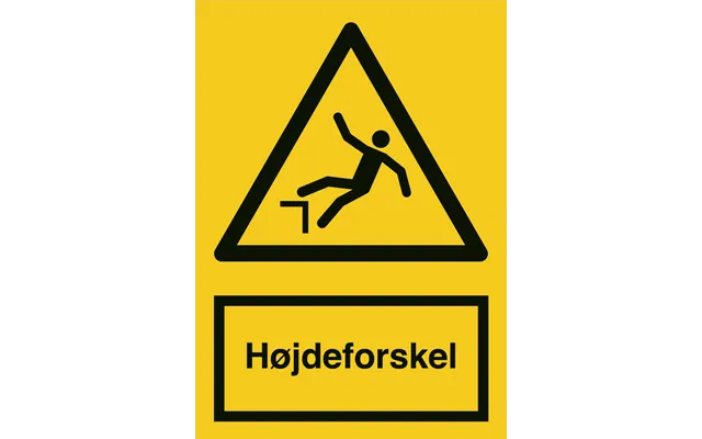 Advarselsskilt - Højdeforskel