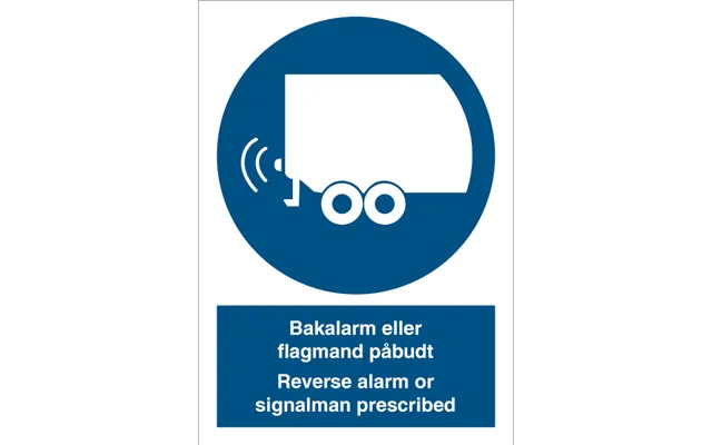 Bakalarm Eller Flagmand Påbudt - Reverse Alarm Or Signalman Prescribed Plast A4 297 X 210 Mm