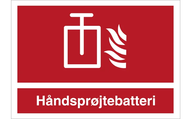 Brandskilt - Håndsprøjtebatteri