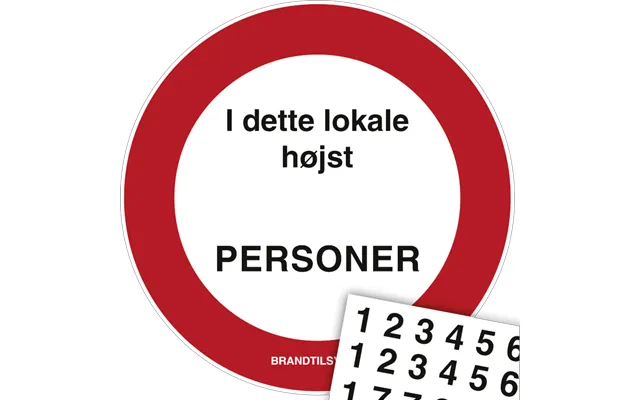 Brandskilt - Højest Antal Personer I Lokale
