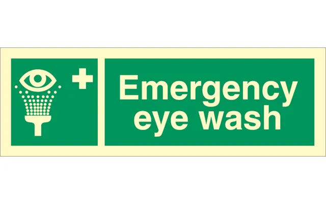 Emergency Eye Wash - Efterlysende Plast Hi150