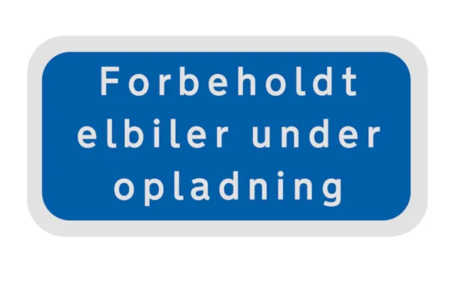 Forbeholdt Elbiler Under Opladning 2 Mm Refleks Alu. Reflekstype 3 30 X 70 Cm