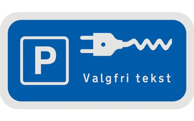 Parkering Med Elbil Ue 2 Mm Refleks Alu. Reflekstype 3 30 X 70 Cm