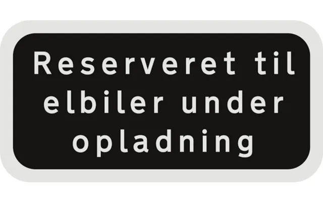 Reserveret Til Elbiler Under Opladning 3 Mm Alu-sandwichplade Med Refleks