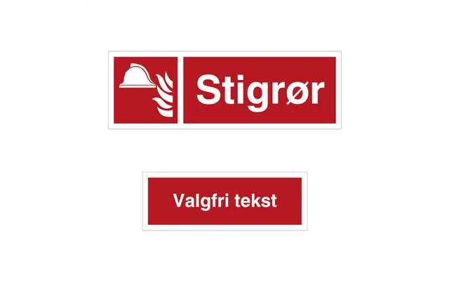 Stigrør Med Valgfrit Underskilt - Refleks Alu. 140 X 420 Mm 105 X 297 Mm