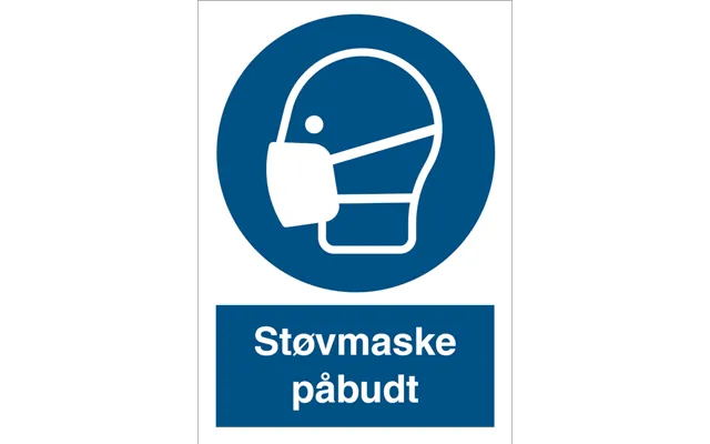 Støvmaske Påbudt - Refleks Alu.