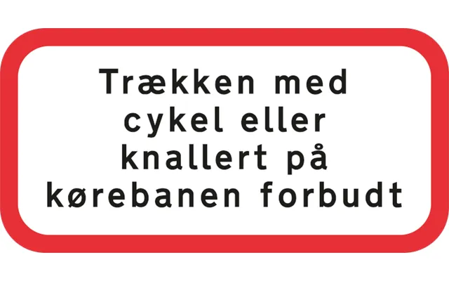 Trækken Med Cykel Eller Knallert På Kørebanen Forbudt - Reflekstype 3