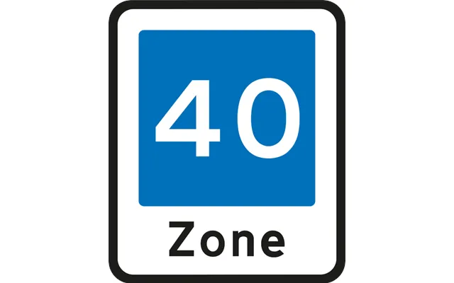 Vejskilt E53 40 Km Område Med Fartdæmpning