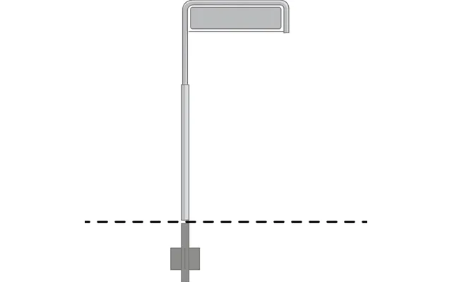 Vinkelstander Til 16x70 Cm Skilt - Med Ramme