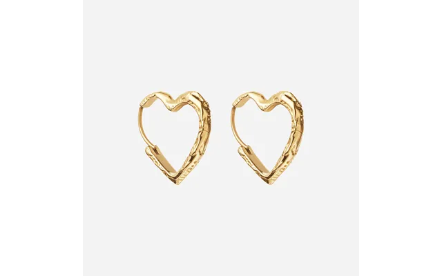 Lava Heart Hoops Øreringe 18k Guldbelagt