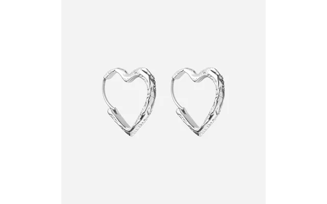 Lava Heart Hoops Øreringe Sølvfarvet