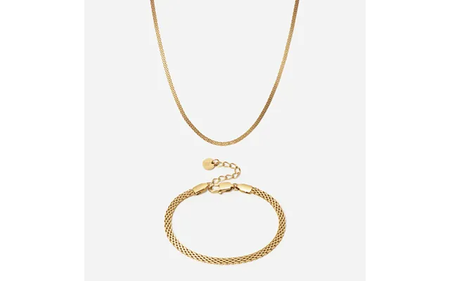Mesh Halskæde Armbånd 18k Guldbelagt 3mm product image