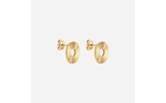 Sunset Circle Studs Øreringe 18k Guldbelagt