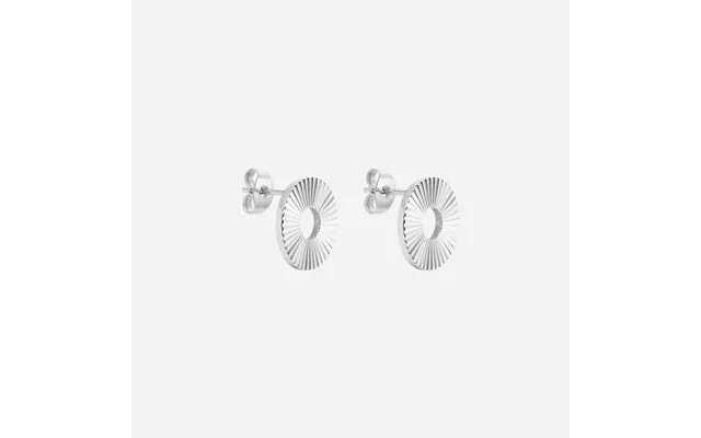 Sunset Circle Studs Øreringe Sølvfarvet