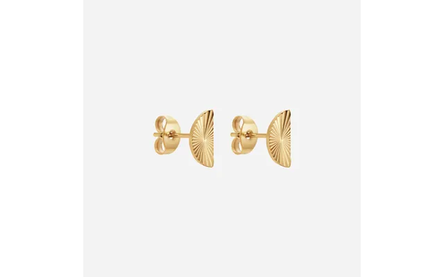 Sunset Half Circle Studs Øreringe 18k Guldbelagt
