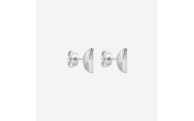 Sunset Half Circle Studs Øreringe Sølvfarvet