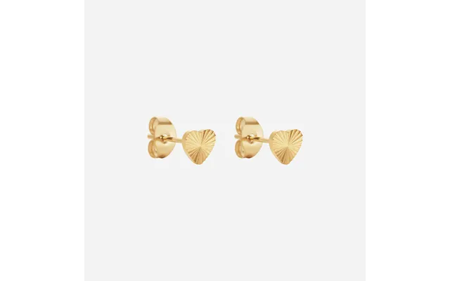 Sunset Heart Studs Øreringe 18k Guldbelagt