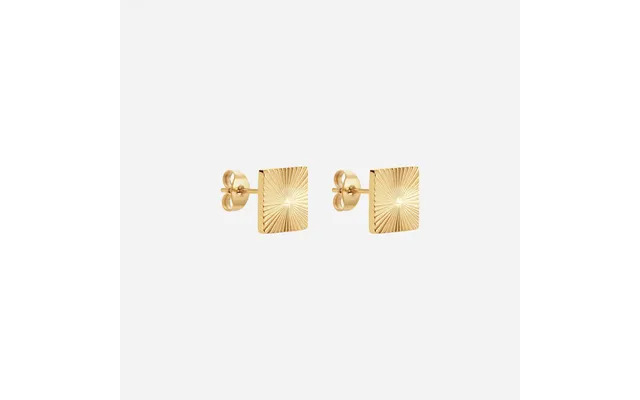 Sunset Square Studs Øreringe 18k Guldbelagt
