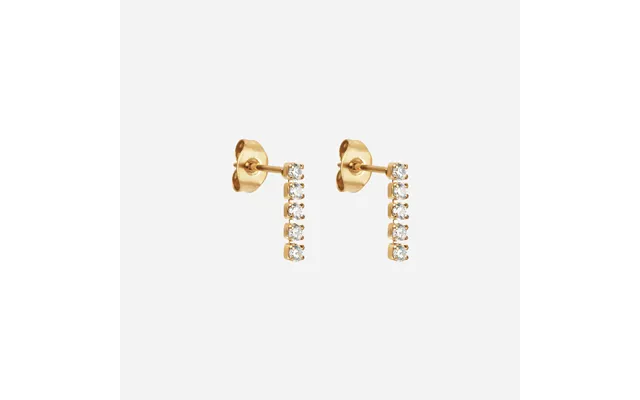 Tennis Zirkon Øreringe 18k Guldbelagt 12mm