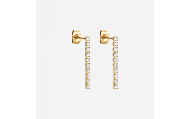 Tennis Zirkon Øreringe 18k Guldbelagt 24mm