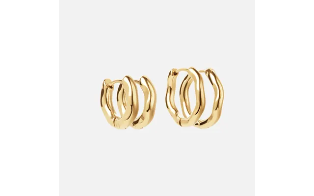 Wavy Hoops 20mm Wavy Hoops 14mm 18k Guldbelagt