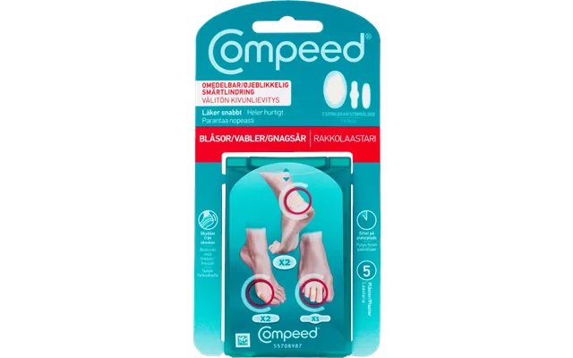 Compeed - Vabelplastre Mix 5 Stk. I Forskellige Størrelser Til Optimal Beskyttelse