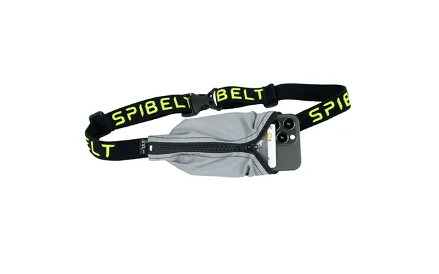 Spibelt - Løbebælte Large Pocket Reflective- Black Black Zipper Logo Band