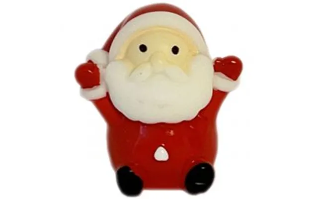 Jule Minifigur 3 Cm - Begejstret Siddende Julemand