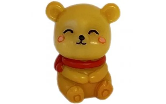 Jule Minifigur 3 Cm - Siddende Brun Julebamse Bjørn