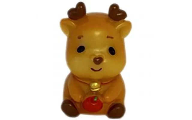 Jule Minifigur 3,5 Cm - Siddende Rensdyr Med Klokke
