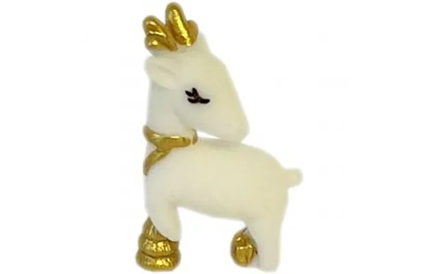 Jule Minifigur 4 Cm - Hvid Hjort