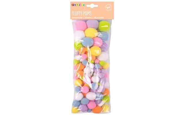 Pomponer Pastelfarver - 100 Stk.
