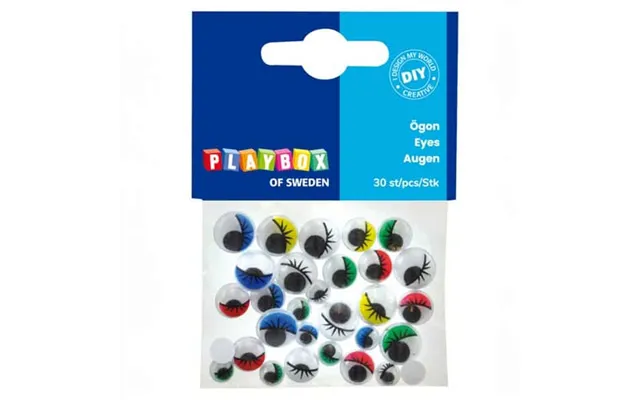 Rulleøjne Med Vipper 7-12 Mm - Mix Farver