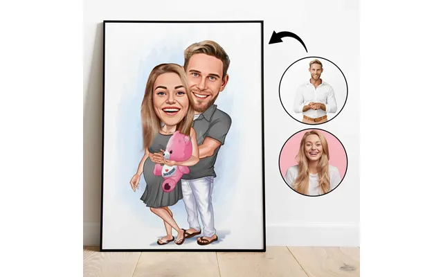 Par Tema103 2 Personer - Karikaturtegning Efter Dine Fotos