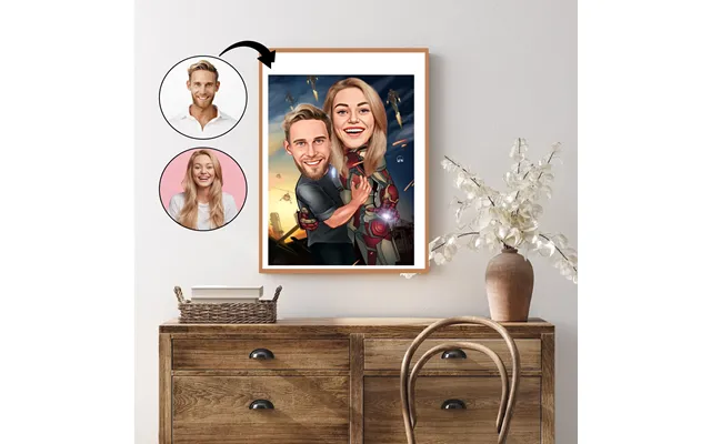 Par Tema76 2 Personer - Karikaturtegning Efter Dine Fotos