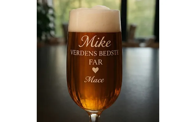 Kærlighed I Glas Personligt Ølglas - Ja Tak